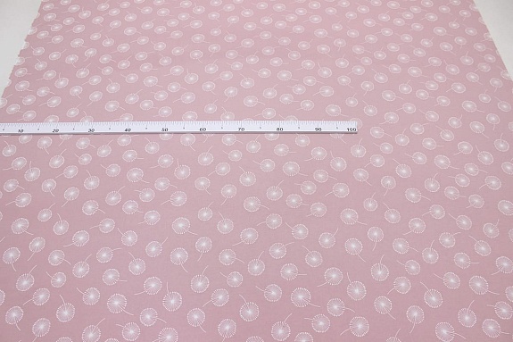 Теплый хлопок "Воздушные соцветия на розовой дымке", ш.1.46м, хлопок-100%, 160гр/м.кв