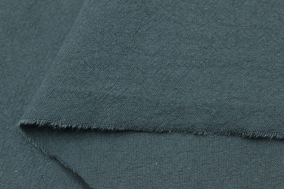Хлопок крэш цв.Темный серо-зеленый флер, СОРТ2, ш.1.41м, хлопок-100%, 160гр/м.кв