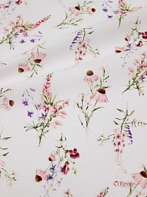 Импорт. хлопок "Полевые букетики", ш.1.4м, хлопок-100%, 90гр/м.кв