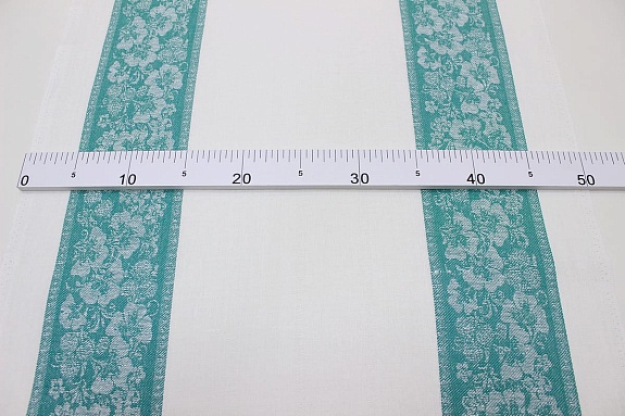 Холст полотенечный жаккард "Вьюнок" цв.изумруд, ш.0.5м, лен-30%, хл-70%, 210гр/м.кв