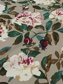 Хлопколен "Эдем" цв.светло-кофейный, ш.1.5м, лен-20%, хлопок-80%, 135гр/м.кв