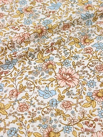 Штапель Премиум "Цветочный этюд", ш.1.44м, вискоза-100%, 117гр/м.кв