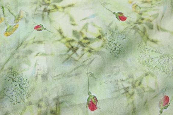 Вискозный шифон (Digital) "Шёпот роз", ш.1.5м, вискоза-75%, нейлон-25%, 55гр/м.кв