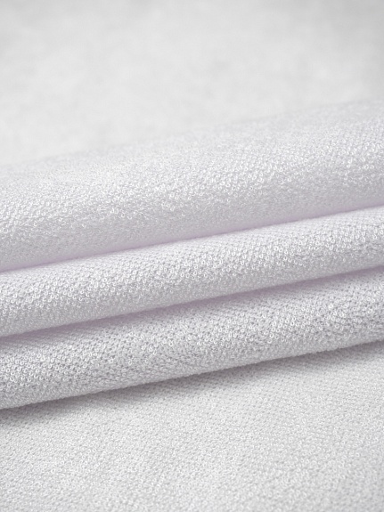 Мулетон махровая непромокаемая ткань на основе ПУ, цв.Белый, ш.2.1м, хлопок-100%, 180гр/кв.м