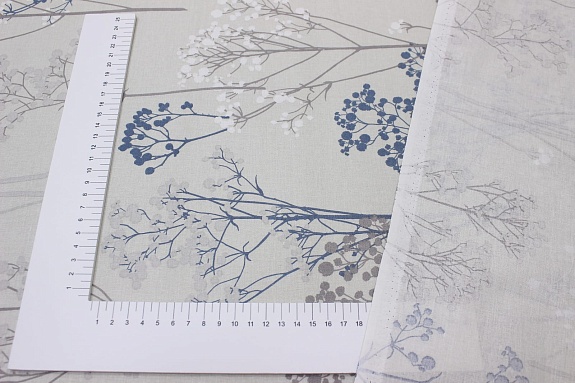 Мерный лоскут (ткань в отрезах) - Поплин "Энигма - туман", (комп), ш.2.2м, хлопок-100%, 110гр/м.кв