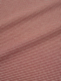 Пестрядь "Мелкая молочная клетка на малиновом", ш.1.45м, хлопок-100%, 115гр/м.кв