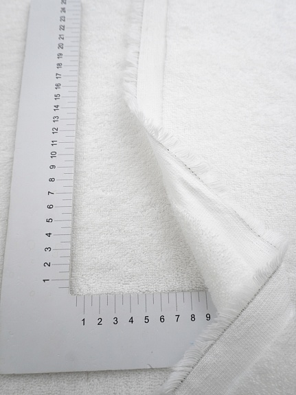 Махровая ткань Люкс цв.Белый, ш.1.5м, хлопок-100%, 550гр/м.кв