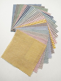 Комплект образцов "Вареный (стираный) хлопок" №4 мелкая клетка