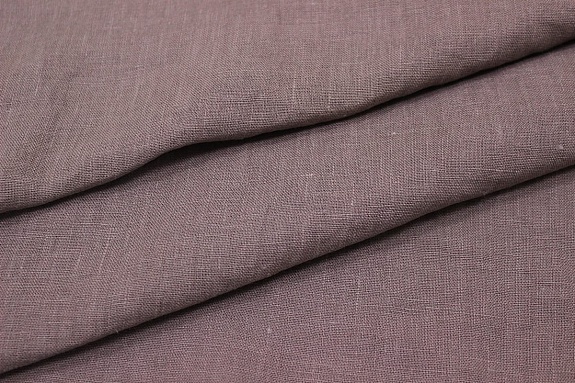 Лен костюмный с эффектом мятости цв.Серо-лиловый туман, ш.1.45м, лен-100%, 190гр/м.кв