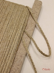 Тесьма плетеная Косичка, 4мм, джут-100%