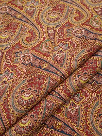 Поплин "Карусель" цв.красный терракот, ш.1.5м, хлопок-100%, 110гр/м.кв