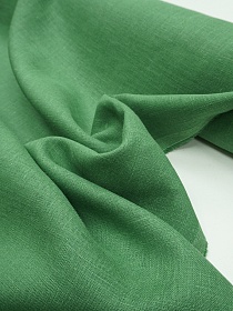Лен костюмный с умягчением цв.Винтажный лесной зеленый, ш.1.45м, лен-100%, 190гр/м.кв