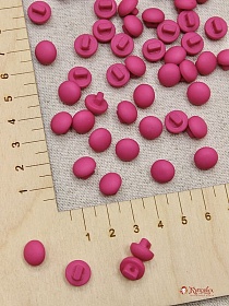 Пуговица "Грибок" пластмасса, цв.розовая фуксия, 10мм
