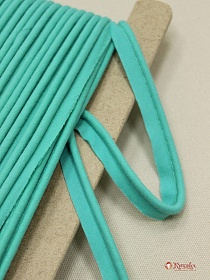 Кант отделочный цв.мятно-изумрудный, ш.15мм/5мм, хлопок-100%