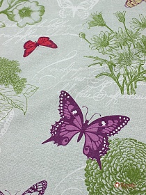 Ткань для столового белья "Бабочки Франции", ш.1.48м, хлопок-100%, 167гр/м.кв