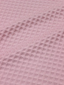 Вафельное премиум-полотно "Бохо" цв.св.пыльная роза-2, ш.1.75м, хлопок-100%, 230гр/м.кв
