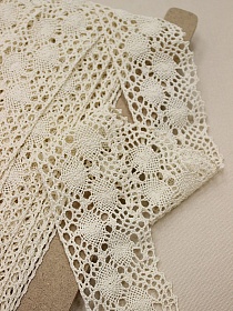 Кружево цв.суровый, ш.61мм, хлопок-100%, рис.058/3