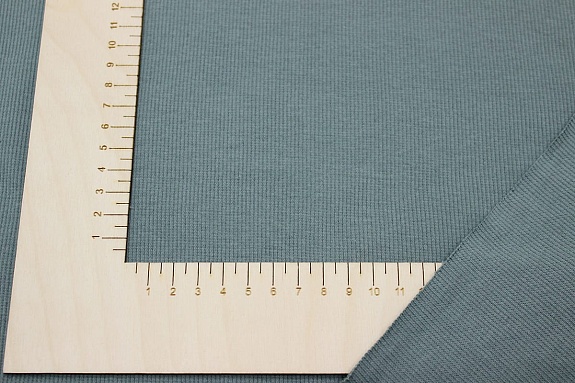 Кашкорсе цв.Голубая ель, СОРТ2, ш.1.2м (0.60м*2 чулок), Пенье, хлопок-95%, эластан-5%, 220гр/м.кв
