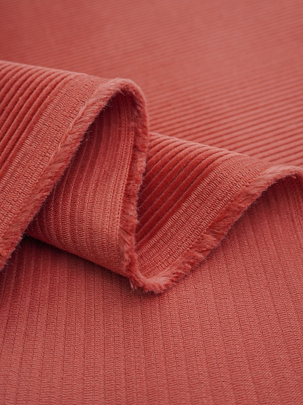 Вельвет цв.Красно-терракотовый, ш.1.5м, хлопок-100%, 340гр/м.кв