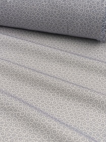 Хлопколен Цифр.печать "Монофлора" цв.св.серо-синий, СОРТ2, ш.1.45м, лен-10%, хл-85%, п/э-5%, 130гр/м.кв