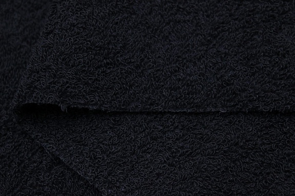 Махровая ткань цв.Черный, ш.1.5м, хлопок-100%, 350гр/м.кв