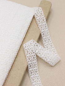 Кружево цв.белый, ш.20мм, хлопок-73%, п/э-27%