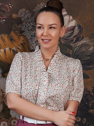 Блуза из импортного хлопка "Летний каприз" 