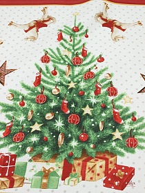 Мерный лоскут Дорожка "Волшебство" цв.белый, СОРТ2, ш.0.5м, хлопок-100%, 228гр/кв.м, раппорт 31.5см