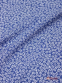 Штапель "Мелкая цветочная рябь на св.джинсово-синем", ш.1.44м, вискоза-100%, 90гр/м.кв