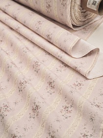 Микровельвет (Digital) "Цветочный горизонт" цв.розовый, ш.1.5м, хлопок-100%, 135гр/м.кв