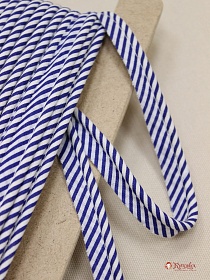 Кант отделочный (узкая полоска) цв.темный василек, ш.15мм/5мм, хлопок-100%