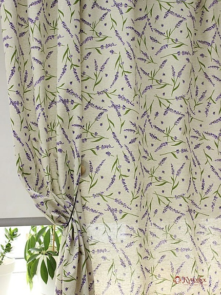 Полулен "Аромат лаванды" (на суровом-2), ш.1.5м, лен-30%, хлопок-70%, 140гр/м.кв