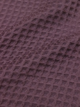 Вафельное премиум-полотно "Бохо" цв.лилово-коричневый, ш.1.72м, хлопок-100%, 240гр/м.кв