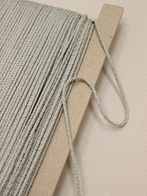 Шнур цв.серый льняной, 3мм, лен-68%, п/э-32%