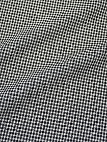 Пестрядь "Мелкая белая клетка" цв.черный, ш.1.45м, хлопок-95%, п/э-5%, 145гр/м.кв