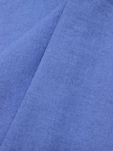 Полулен костюмный с эффектом мятости цв.Джинсово-голубой меланж, СОРТ2, ш.1.5м, хл-70%, лен-30%
