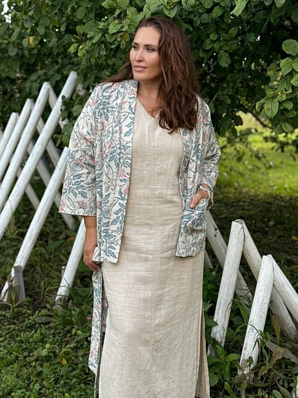 Жакет из полульна "Гранатовое настроение"