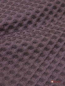 Вафельное премиум-полотно "Бохо" цв.темный коричнево-лиловый , ш.1.44м, хлопок-100%, 240гр/м.кв