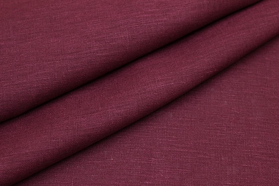 Лен костюмный цв.Вишнево-лиловый, СОРТ2, ш.1.5м, лен-100%, 180гр/м.кв