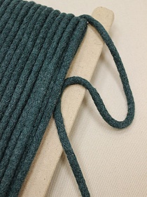 Шнур цв.темная хвоя-2, ш.8мм, хлопок-100%