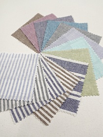 Комплект образцов "Полулен постельный с эффектом мятости меланж,  ш.2.65м"