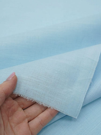 Полулен однотонный цв.Бледная бирюза, ш.1,5м, лен-55%, хлопок-45%, 150гр/м.кв