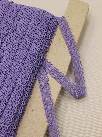 Кружево цв.лавандовая дымка, ш.12мм, хлопок-90%, п/э-10%