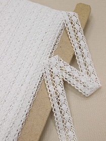 Кружево цв.белый, ш.25мм, хлопок-90%, п/э-10%, рис.149/1