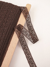 Кружево цв.горький шоколад, ш.27мм, хлопок-90%, п/э-10%, рис.101/10