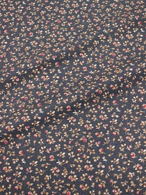 Мерный лоскут(ткань в отрезах) - Теплый хлопок "Брусника" цв.т.серый с оттенком морской волны, ш.1.4