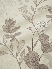 Полулен "Миг пробуждения" цв.кофейный (на суровом), ш.2.2м, лен-30%, хлопок-70%, 140гр/м.кв