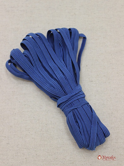 Резинка бельевая цв.Синий, ш.6мм, 10м