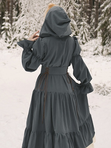 Платье с вышивкой из хлопка крэш и кружевного полотна