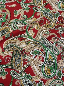 Штапель "Дилара" цв.темно-красный, ш.1.45м, вискоза-100%, 100гр/м.кв